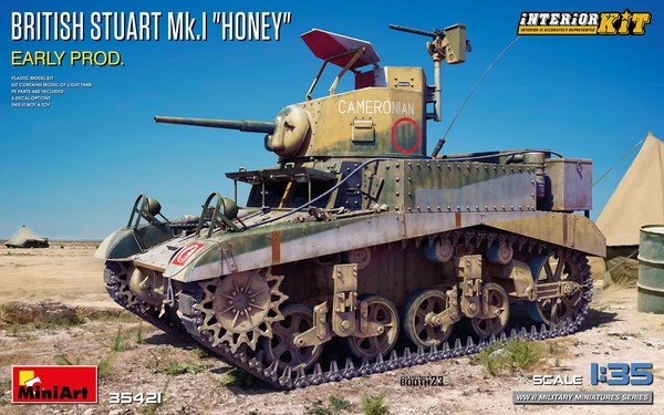 Britisch Stuart Mk. Honig Early Prod. Tank Interior Kit 1:3 5 Kunststoff Modell-image
