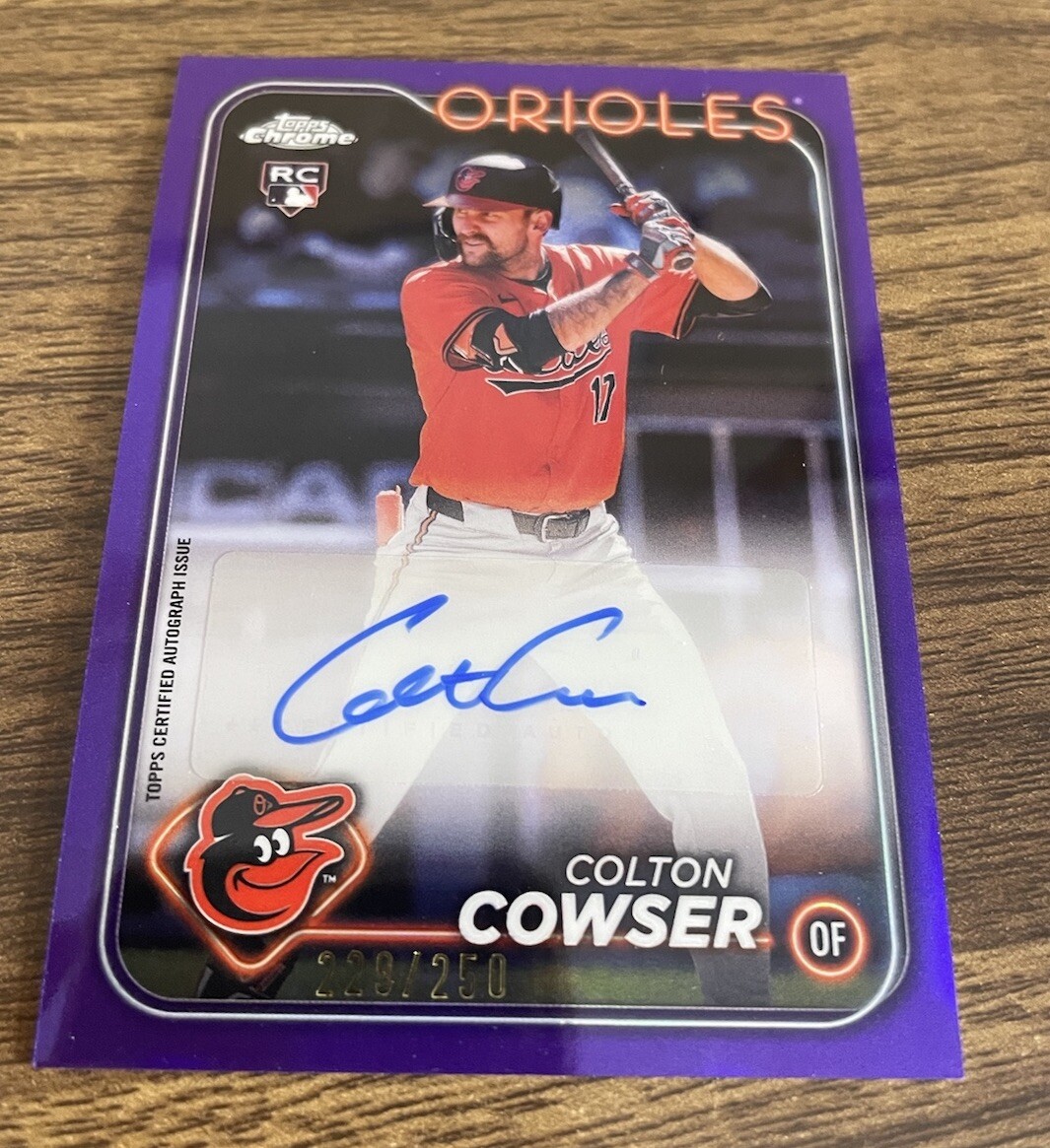 2024 Topps Chrome Update Colton Cowser Auto 229/250 Purple