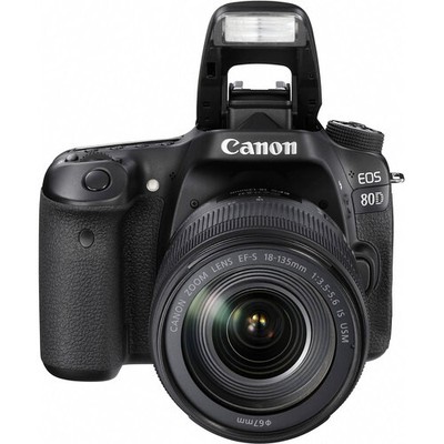 Canon EOS 80D 24.2MP Digital SLR Camera - Black (Kit with with 18 