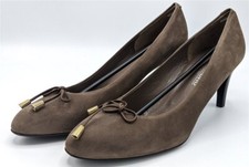 MODA DI FAUSTO scarpe donna italiane decolte marroni pelle tacco 8 cm taglia 43 IT