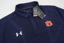 Auburn Tigers Under Armour Mens Large Navy Performance Polo Golf Shirt New