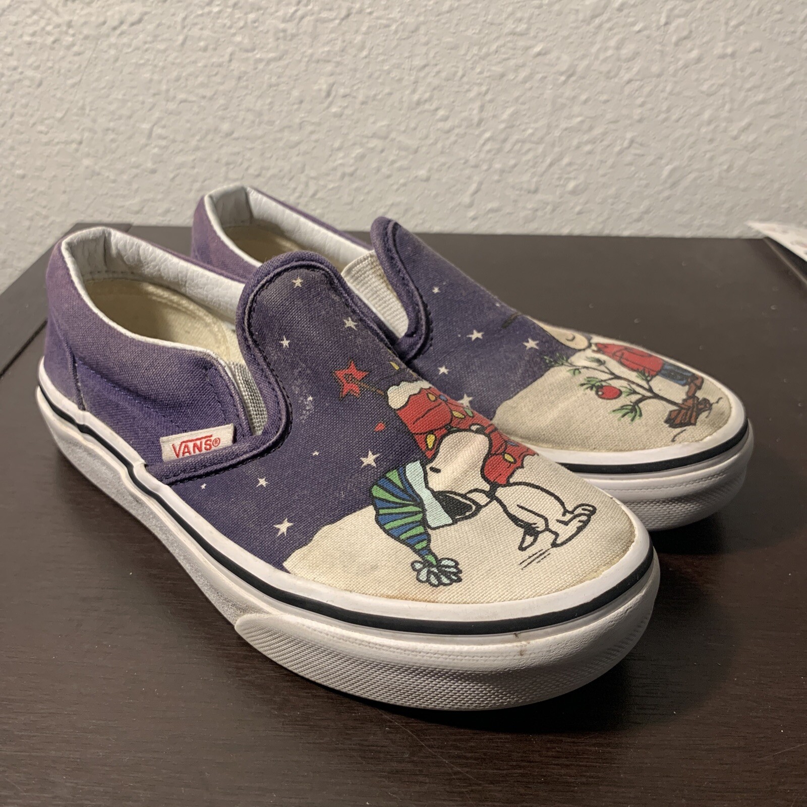 Kids Peanuts Christmas Vans Slip-ons 