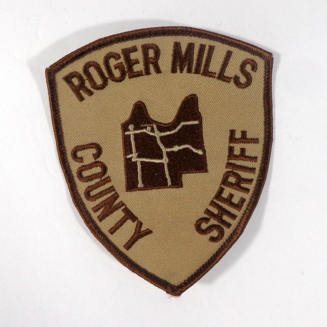 Roger Mills County Sheriff OK Oklahoma Iron On Twill 4.5" Brown Patch