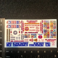 Clear 1:64 Waterslide Decal for Ice Cream Truck Quick Bite Mr. Ding-A-Ling