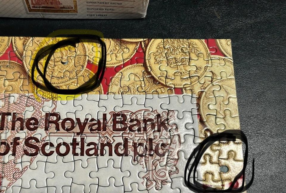 1994 Waddingtons Royal Bank of Scotland 100 Pound Note - 500 Pc Jigsaw Puzzle - Image 4 of 4