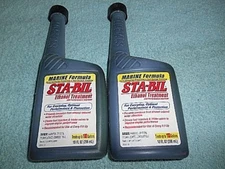 LOT OF 2 STA-BIL ETHANOL TREATMENT & PERFORMANCE IMPROVER MARINE FORMULA 22241