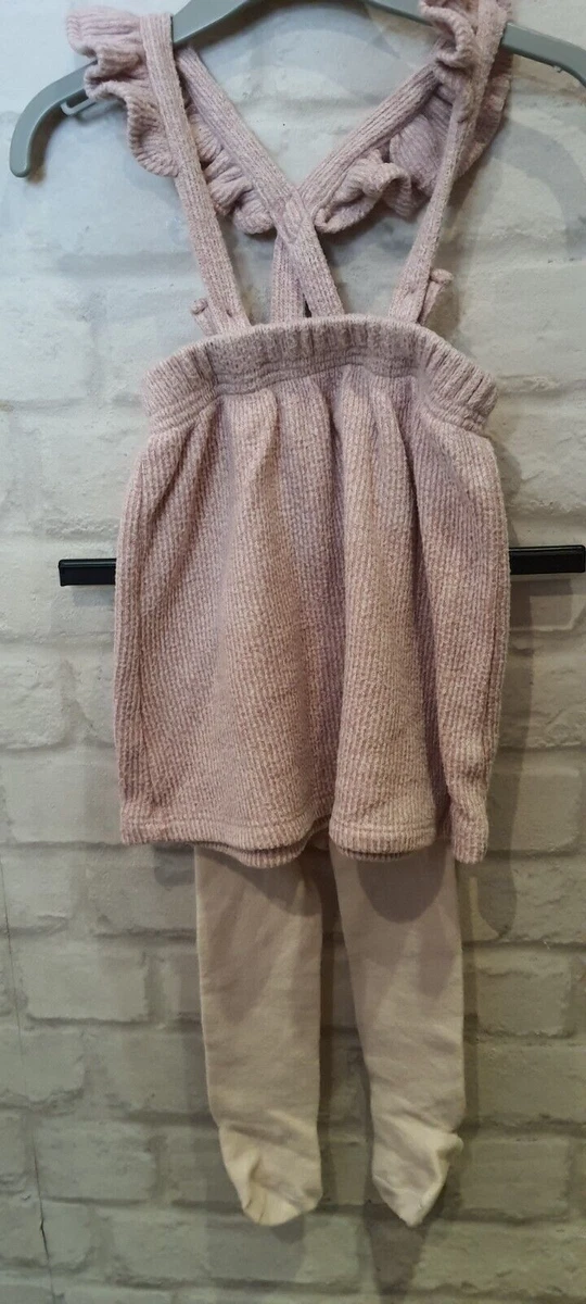Dungaree dress and clearance tights