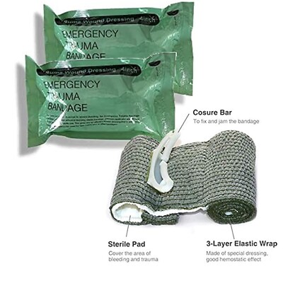 *2-Pack* Medical 4   Emergency Trauma Bandage 