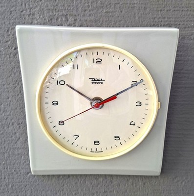 DIEHL 60er RETRO KÜCHENUHR 50er Bill Ära mid century Clock Uhr VINTAGE Wanduhr