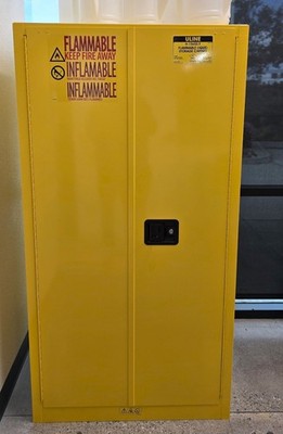 Flammable Storage Cabinet 60 GAL- Standard, Self-Closing Doors 34 x 34X 65'