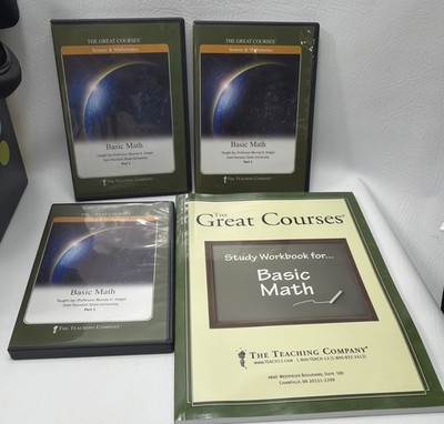The Great Courses - Basic Math - Study Workbook + DVD Set + Course Guidebook