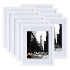 HEART ART White 11x14 inches Picture Frame Set of 9, Gallery Wall Frame for 8x10