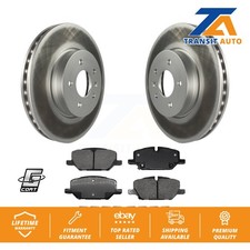 Front Coated Disc Brake Rotors And Ceramic Pads Kit For Cadillac CT4 KGA-100586