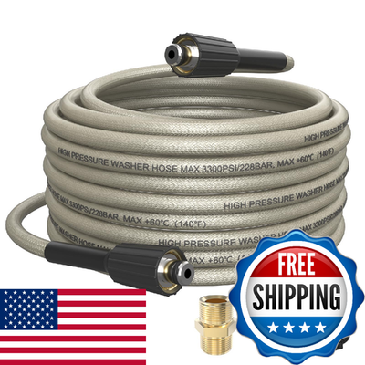 #ad #ad APOWER PVC Pressure Washer Hose 50 FT x 1 4quot; Kink Resistant Power Washer Hose Hi $47.28
