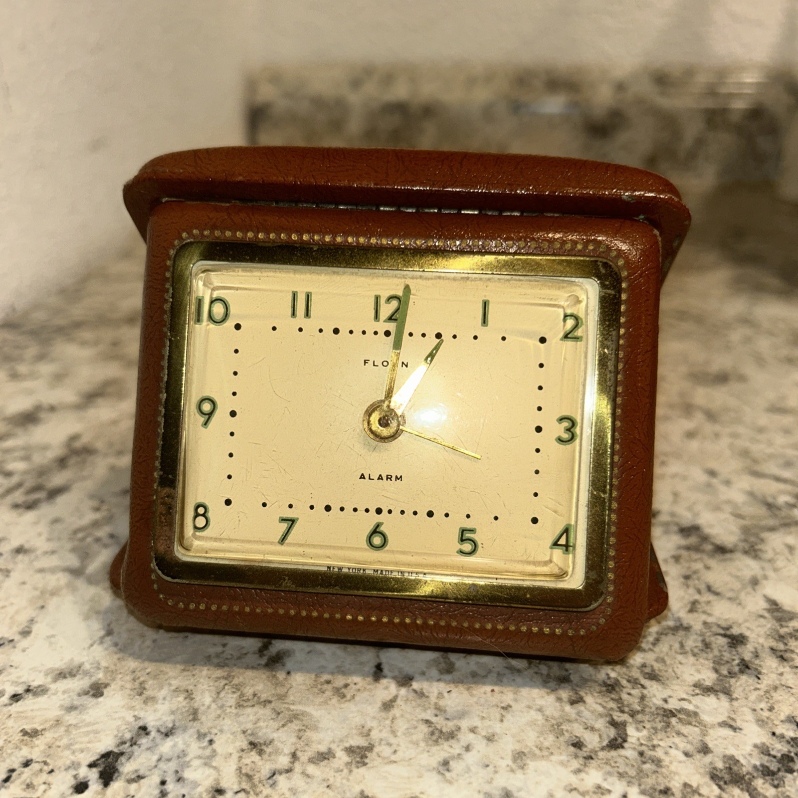 RARE Vintage FLORN Travel Alarm Clock Unique. Made In The USA