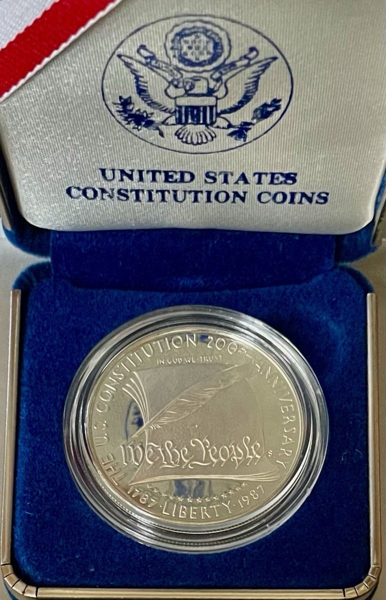 1987-S 90% Silver Proof 200th Anniversary We the People Dollar