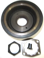 HARLEY BELT PULLEY, 34 TOOTH, With NUT, LOCK PLATE, AND SCREWS Fits 1985-2005