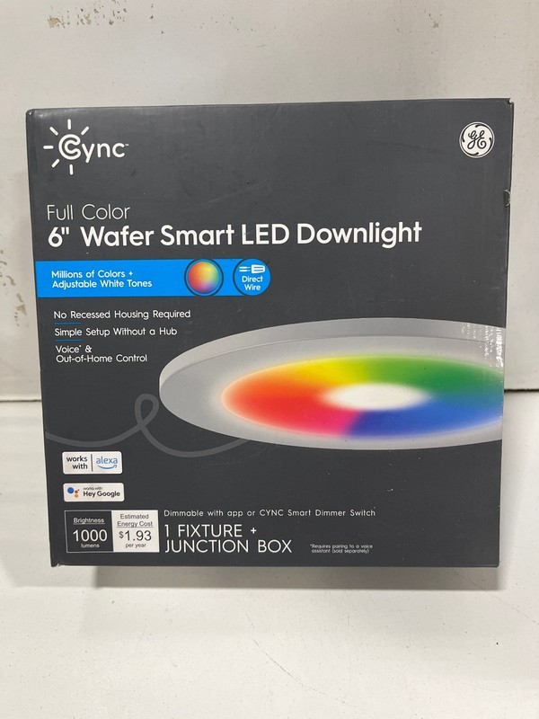 GE Cync Color 6" Smart LED Downlights WiFi Alexa And Goggle Compatible -UNTESTED