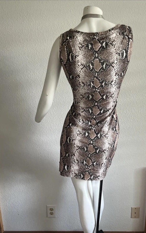Silk Python Snakeskin Print Sheath Dress DVF Dian… - image 16