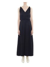 LANVIN Womens Black Lined Shoulder Straps Sleeveless Fit + Flare Dress 36