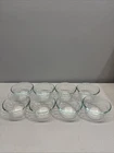 Pyrex Clear Glass Custard Cups 463 Scalloped Edge 175ml Vintage Corning Set Of 8