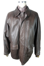 £2455 CAPPOTTO AUTO BALLY FULL ZIP MORBIDO PELLE DI AGNELLO FODERATO MOLESKIN 46 56 XXL ITALIA