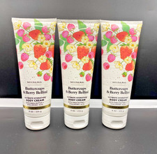 Bath and Body Works BUTTERCUPS  BERRY BELLINI BODY CREAM 8 OZ/226G SET OF 3 