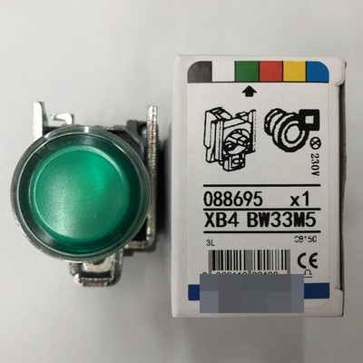one New Schneider green light button switch XB4BW33M5 AC220V Fast Shipping