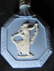 Vintage WEDGWOOD Blue Jasperware Perfume Scent Bottle with metal top & dipper — photo 7