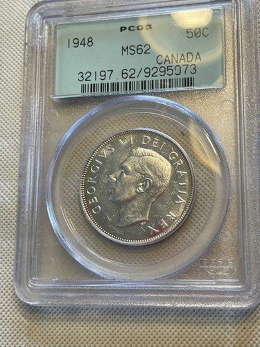 Canada 1948 50 cent PCGS MS62 โ key date