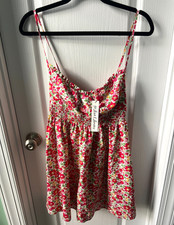 For Love And Lemons Dress  Auden Floral Cotton Mini  Boho Festival Size M NEW