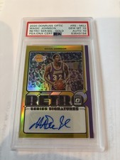 2020 Donruss Optic Retro Sig Series Gold Magic Johnson #RS-MGJ Auto 01/10 ! AU 