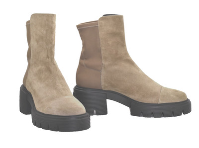 C2 NWOB STUART WEITZMAN Soho Suede 5050 Back-Stretch Bootie Shoes Size 9.5