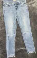 Free People Distressed Jeans Women's Size 25 Blue Denim High Rise Stretch