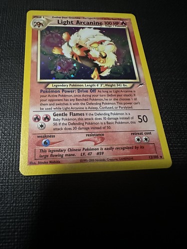Light Arcanine 12/105 Neo Destiny Holo Rare Holo
