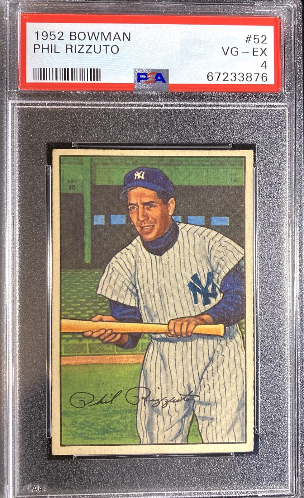 1952 Bowman #52 Phil Rizzuto PSA 4