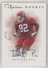 2012 Panini Prime Signatures Rookie Signature Gold 14/25 Dontari Poe Auto 2r8