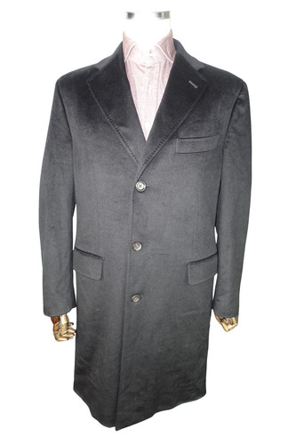 Pal Zileri, £1649 PAL ZILERI NEW BLACK LORO PIANA MILL 44 54 OVER COAT MADE IN ITALY XL