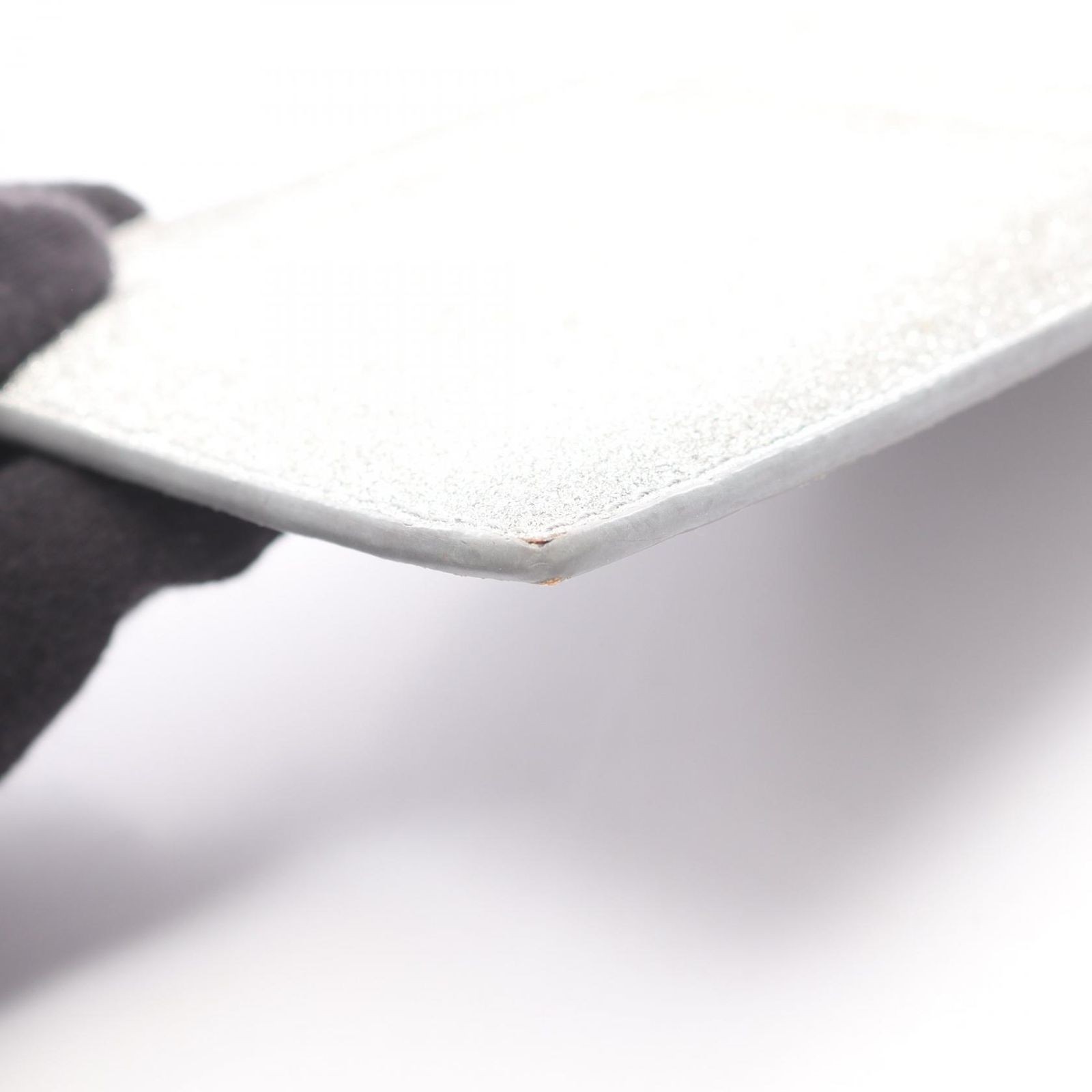 Balenciaga Everyday Silver Glitter Leather Card Case Unisex thumbnail 10