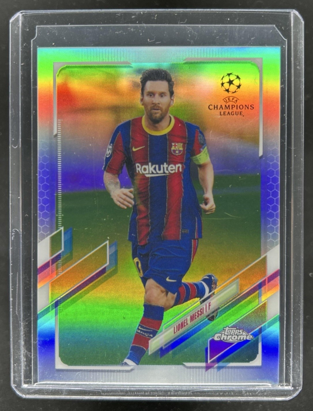 2020-21 Topps Chrome UEFA Lionel Messi Refractor #1 Barcelona