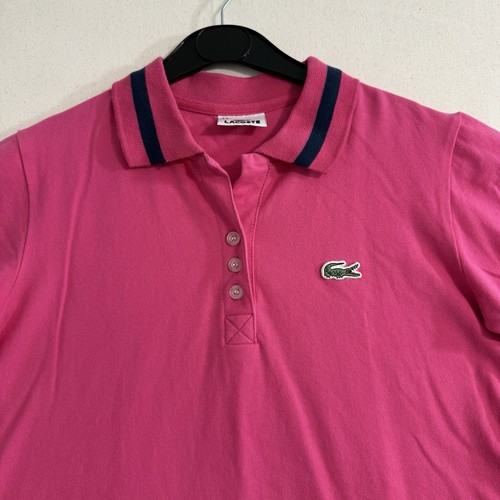 Polo donna Lacoste taglia 44 rosa grande manica corta - Foto 4 di 7