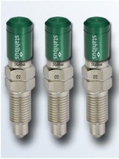 3x Stahlbus Vite Spurgo Valvola Sfogo Aria 3/8 Zoll-24UNFx16 + Alukappen Verde