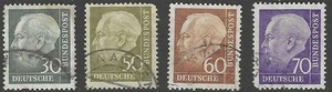 1957 Germany - Professor Dr. Th. Heuss - Set 4 - Used