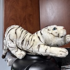 Toy Works White Bengal Tiger 13  Blue Eyes w/Tags Plush Stuffed Animal