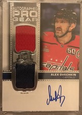 2024-25 UD The Cup Alex Ovechkin Pro Gear Game Used Jersey Glove Auto 11/12