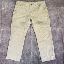 Men's Carhartt B324 Relaxed Straight Twill Dark Khaki Chino Work Pant Sz 40 X 30