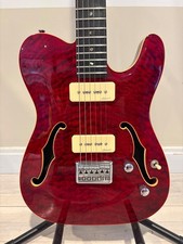 Harley Benton TE-90QM Trans Red Thinline with Original Box