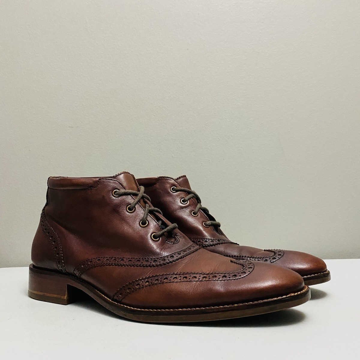 Cole Haan Liam Chukka II Shoes Wingtip Leather Boots C11053 Brown