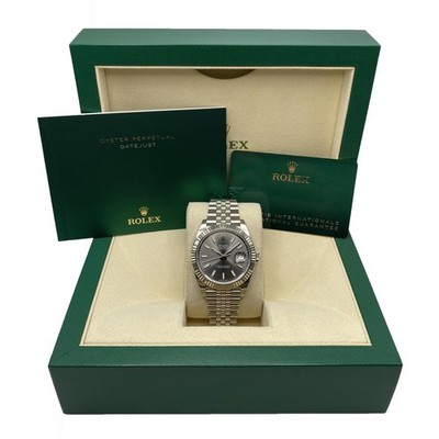 Rolex Datejust 41 126334 White Gold Steel Rhodium Dial Jubilee Watch B&P