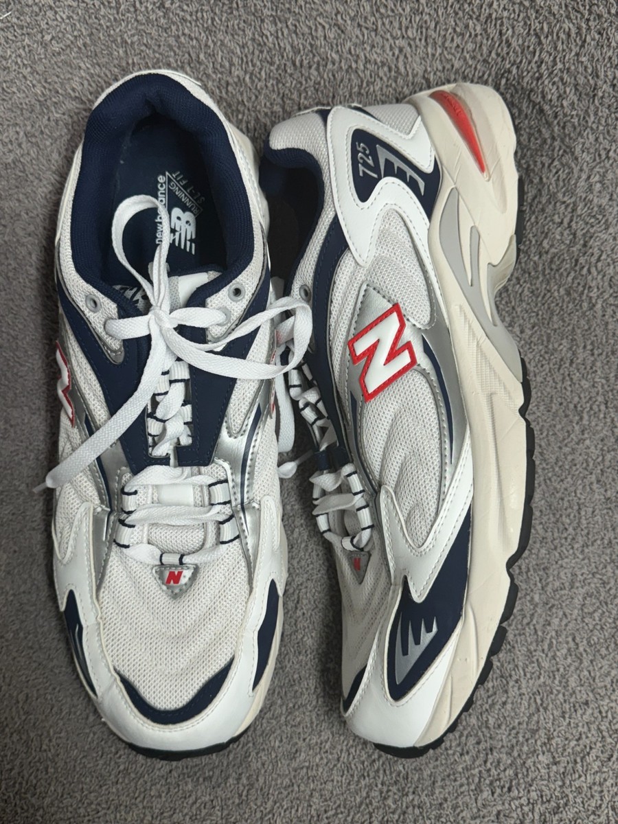 New Balance 725 Men\'s‎ 12 ML725UA White Navy Retro Running Sneakers New Balance 725v1  main image 3
